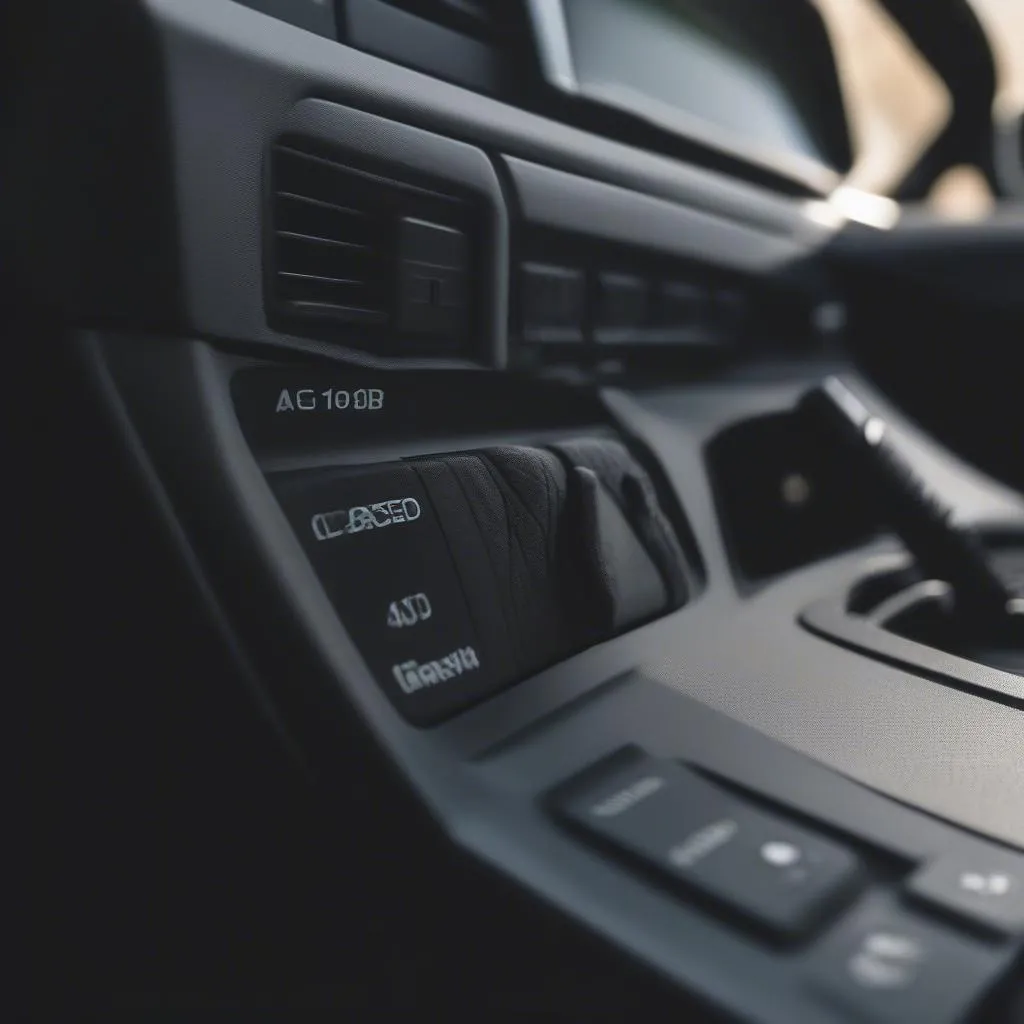 OBD port under the dashboard of a car